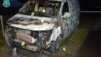 підпалений автомобіль ЗСУ
