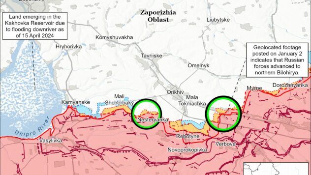 Карта бойових дій на 3 січня