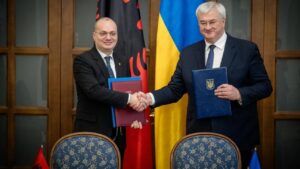 Андрій Сибіга, відкриття посольства Албанії