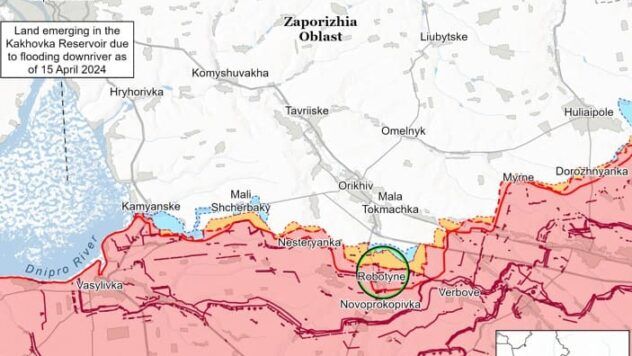 Карта бойових дій на 17 січня 2025 року на Запорізькому напрямку