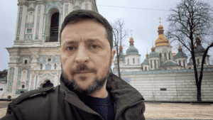 Володимир Зеленський на Софійській площі у День Соборності України 22 січня 2025