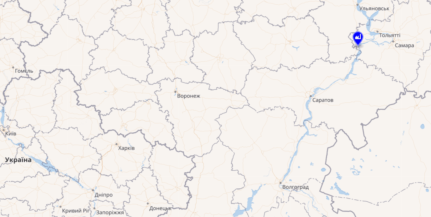 Сызранский НПЗ в России атаковали дроны: что известно о “бавовне” Фото 1 Сизранський НПЗ на карті