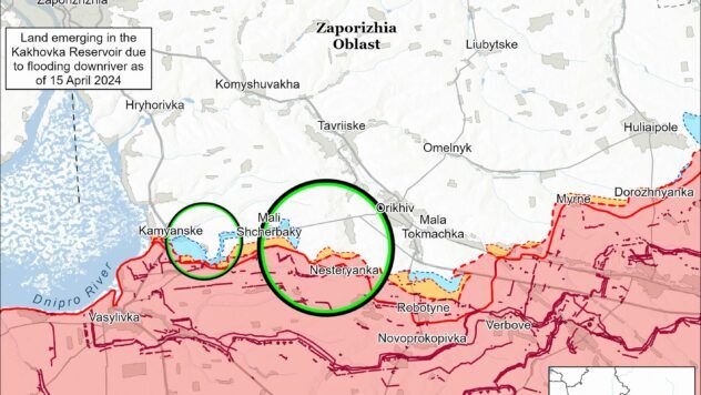 Карта бойових дій на 22 лютого