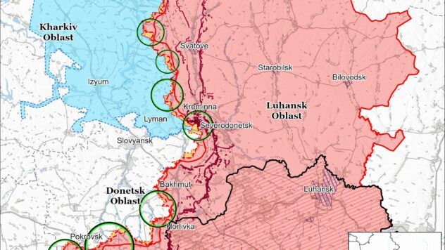 Карта бойових дій на 24 лютого 2025