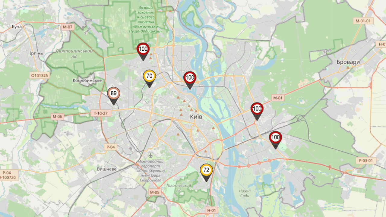У Києві спостерігається високий рівень забрудненості повітря – КМДА Фото 1 Повітря Київ