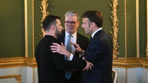 Зеленський Стармер та Макрон