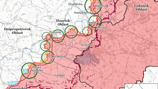 Карта бойових дій на 15 березня 2025