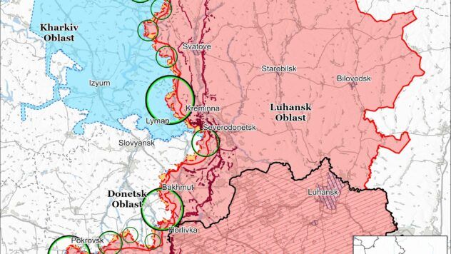 Карта бойових дій на 22 березня 2025 Карта бойових дій на 22 березня 2025