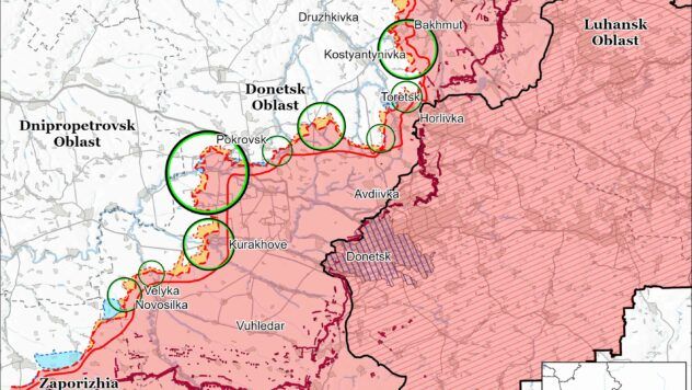 Карта бойових дій на 22 березня 2025 Карта бойових дій на 22 березня 2025