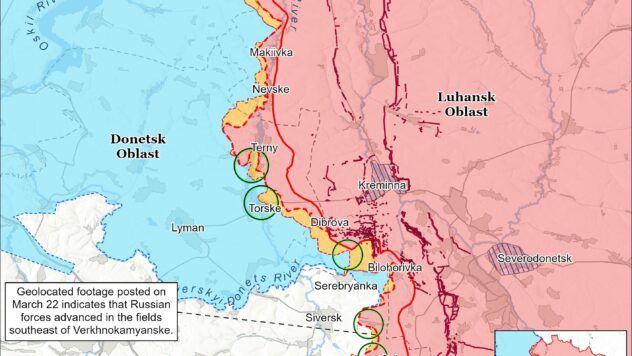 Карта бойових дій 25 березня