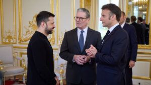 Володимир Зеленський, Кір Стармер, Еммануель Макрон