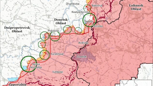 Карта бойових дій на 10 квітня 2025