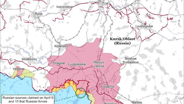 Карта бойових дій на 11 квітня 2025
