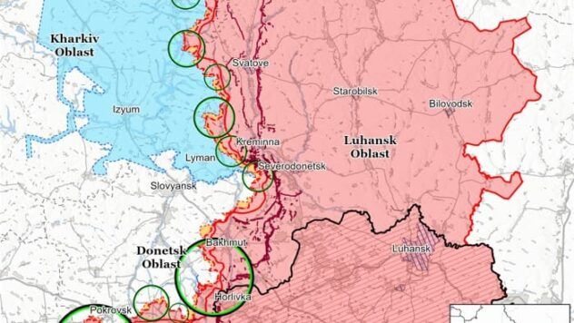 Карта бойових дій на 13 квітня 2025