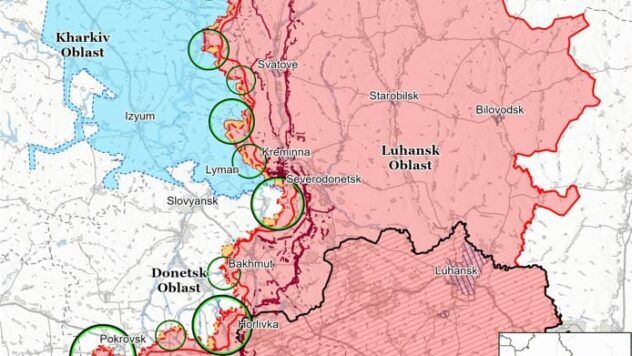 Карта бойових дій на 14 квітня 2025