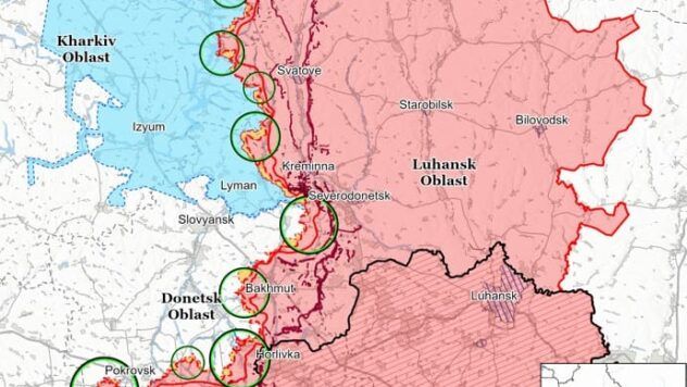 Карта бойових дій на 16 квітня 2025