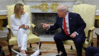 Джорджа Мелоні і Дональд Трамп