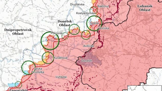 Карта бойових дій на 18 квітня 2025