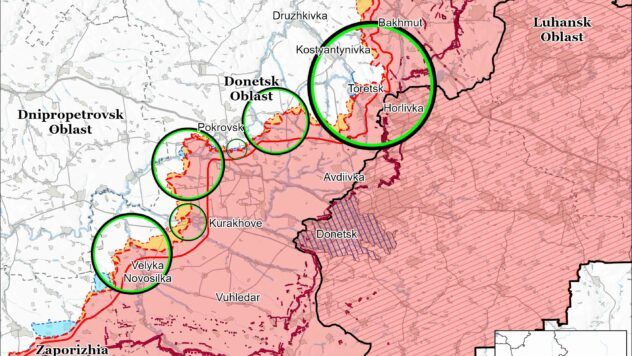 Карта бойових дій на 21 квітня 2025