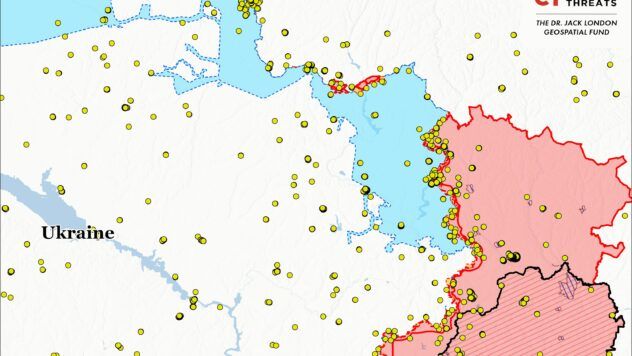 Карта бойових дій на 21 квітня 2025