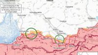 Карта бойових дій на 22 квітня 2025