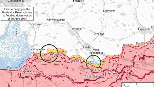 Карта бойових дій на 22 квітня 2025