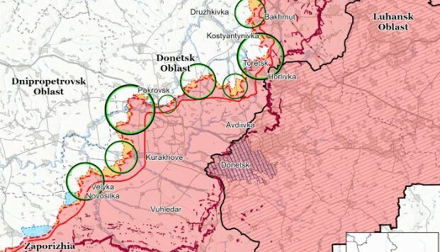 карта боїв на 1 травня