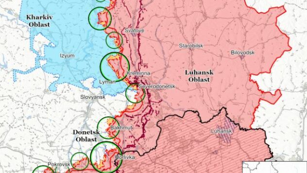 Карта бойових дій в Україні на 2 травня 2025