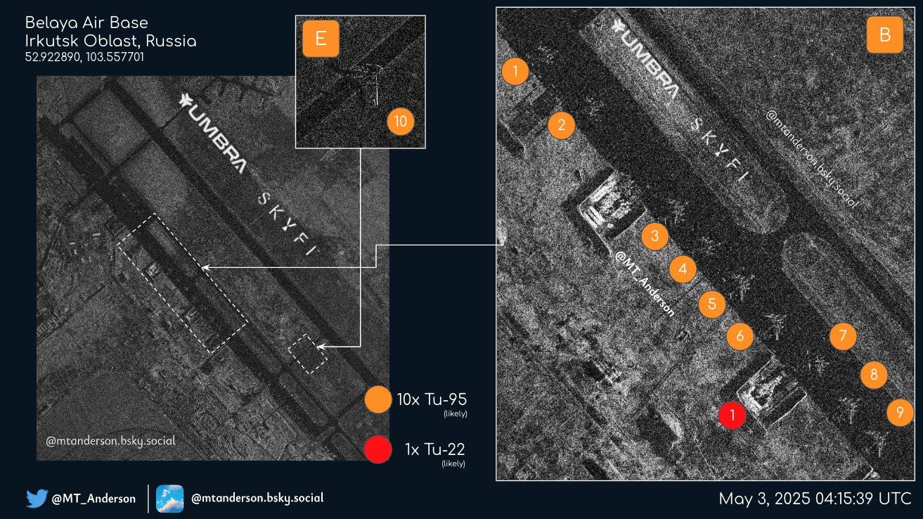 Супутникові знімки - аеродром Біла