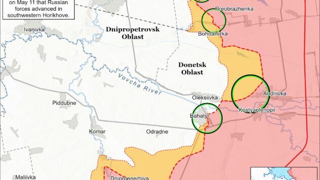 Карта бойових дій на 12 травня 2025