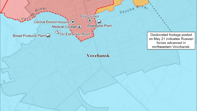 Карта бойових дій на 22 травня 2025