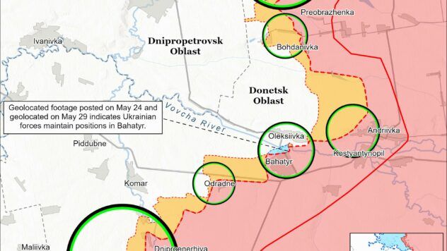 Карта бойових дій на 30 травня 2025