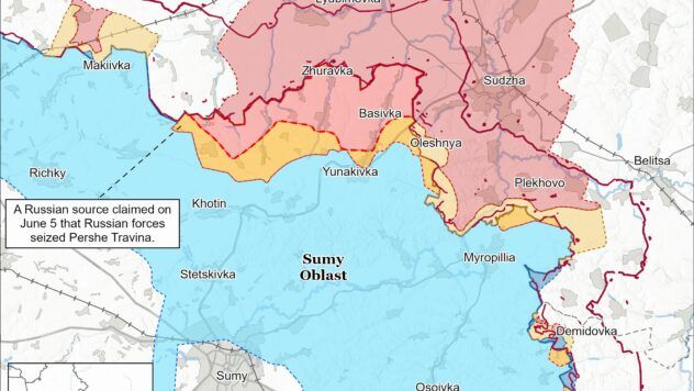 Карта бойових дій на 6 червня 2025