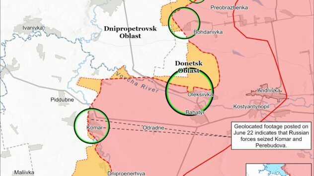Карта бойових дій на 23 червня 2025