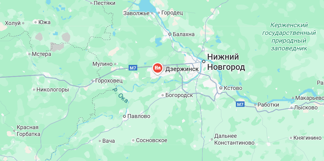 Взрывы под Москвой и в Дзержинске: в РФ жаловались на атаку дронов Фото 1 Дзержинськ на карті