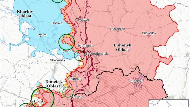Карта бойових дій на 23 серпня 2025 Карта бойових дій на 23 серпня 2025
