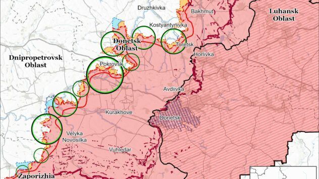 Карта бойових дій на 23 серпня 2025 Карта бойових дій на 23 серпня 2025