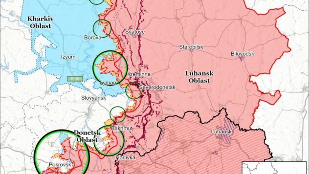 Карта бойових дій на 8 вересня 2025 Карта бойових дій на 8 вересня 2025
