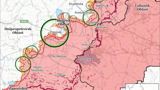 Карта бойових дій на 8 вересня 2025 Карта бойових дій на 8 вересня 2025