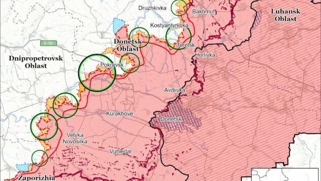 Карта бойових дій на 12 вересня 2025