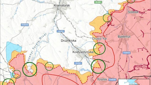 Карта бойових дій на 15 вересня 2025