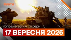 Головні новини ночі 17 вересня 2025 року: добірка актуальних подій