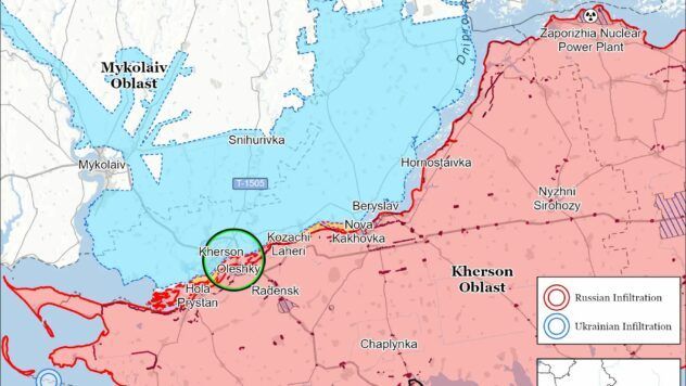 Карта бойових дій на 22 сентября 2025