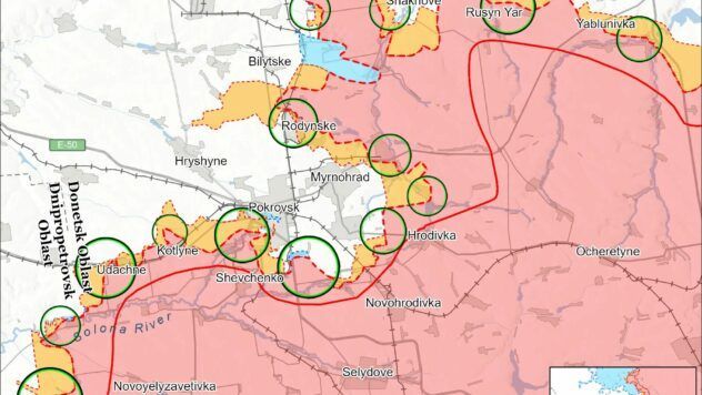 Карта бойових дій на 26 сентября 2025 Карта бойових дій на 26 сентября 2025