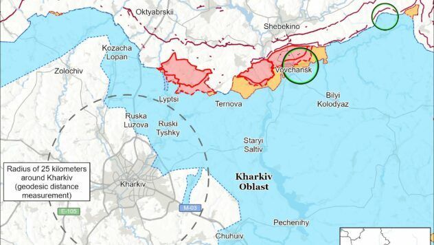 Карта бойових дій на 26 сентября 2025 Карта бойових дій на 26 сентября 2025