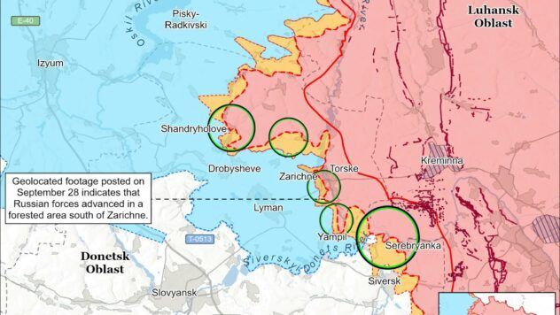 Карта бойових дій на 29 вересня 2025