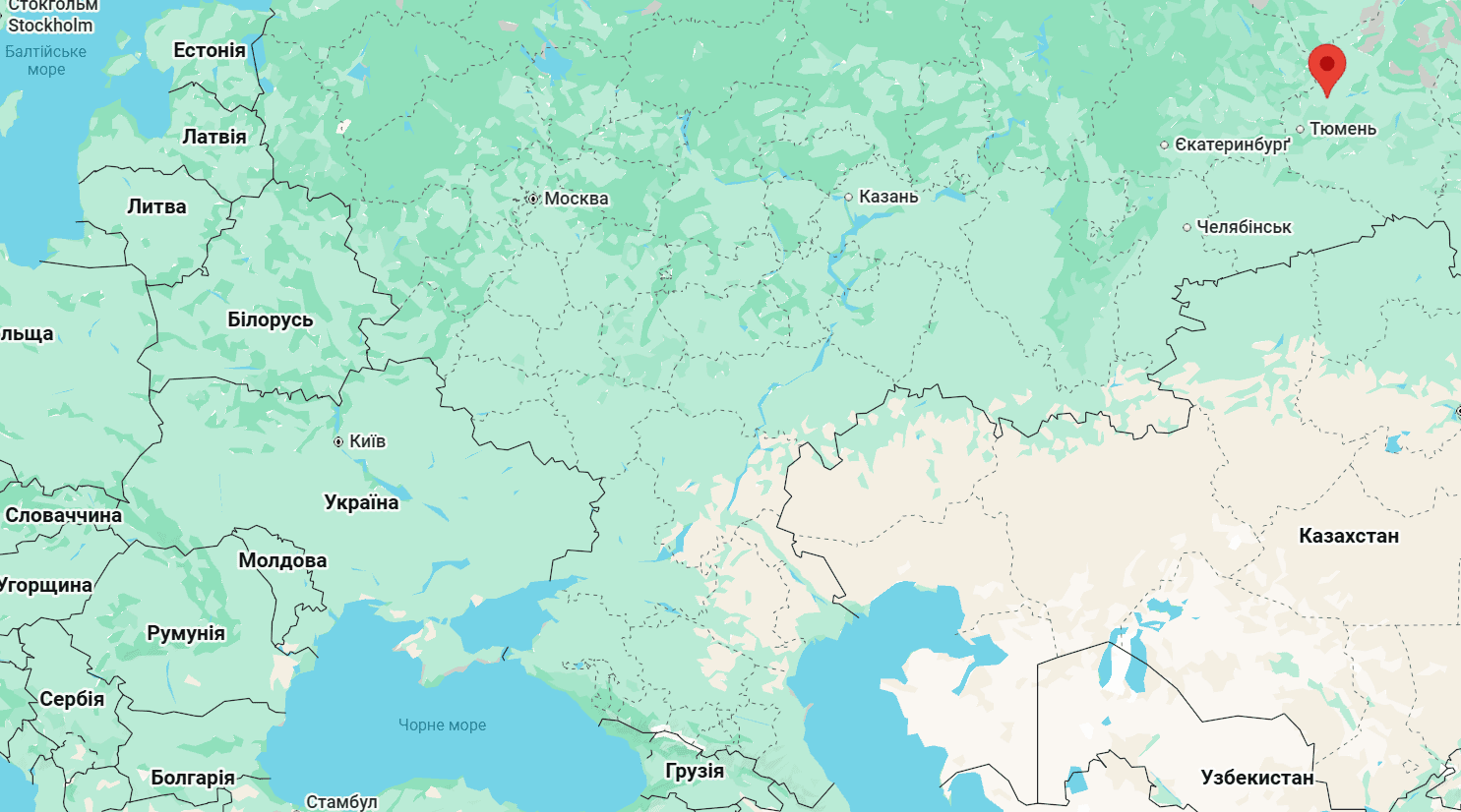 2 тис. км від України: у Тюмені атаковано НПЗ Фото 1 Антипіно в Тюмені на карті