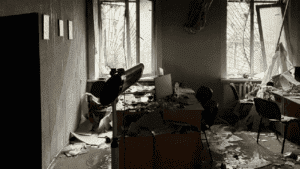 Студия выгорела: фото редакций Суспільне Дніпро и Українського радіо после атаки обстріл редакції суспільне