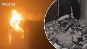 РФ ударила по телебашне в Днепре: местные эфирные каналы и радио не вещают Удар по телевежі у Дніпрі