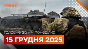Головні новини за ніч 15 грудня: добірка актуальних подій